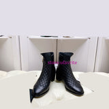 5.5cm heel black toe boots cool shoes fashion women top quality 35-40