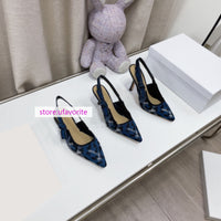 34-43 flats&stiletto print pump point toe sandals women fashion shoes 2022 new