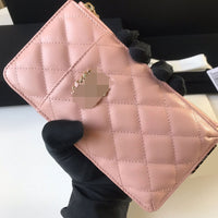 Rhombic lattice zipper Mobile phone bag wallet card bag women top quality 19.5*10*3cm  2022