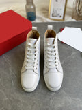 flats casual leather shoes lace up high top comfort women 35-41 men 38-47 2022