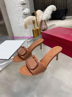 6.5cm High heel slippers sandals fashion women size 35-42