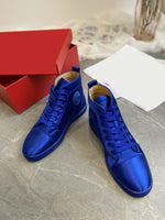 flats casual leather shoes lace up high top comfort women 35-41 men 38-47 2022