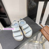 3.5cm Suede leather sandals fashion casual shoes women 2022ss new 35-40 high quality