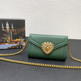 11.5*18.5*3.5cm top quality cow leather love buckle grace clutch bag chain crossbody bag 2023