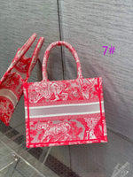 Top quality handle bag tote bag Embroidery 36.5*28*16cm  41.5*32*5cm 2022 new  1286S