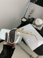 0754 classic square frame sunglasses Metal decorative sidepiece fashion sunglass women high quality 2022 new