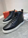 flats casual leather shoes lace up high top comfort women 35-41 men 38-47 2022