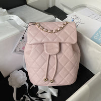 23*18*10cm Litchi leather backpack bag chain bag women fashion 2023 top quality