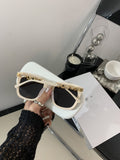 0754 classic square frame sunglasses Metal decorative sidepiece fashion sunglass women high quality 2022 new