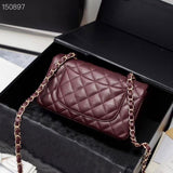 20cm lamb leather or cow leather silve /gold chian crossbody bag women top quality 2022 new CF