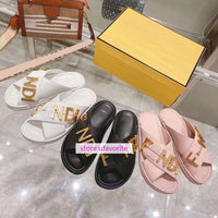 cow leather casual slippers flats women outwear high quality 2022 new  35-42