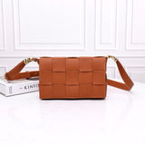 23*15*5.5cm weave cow leather brife crossbody bag women top quality 2023