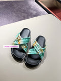 Hand painted cow leather 3.5cm flats casual slippers women fashion 2022new high quality 35-40