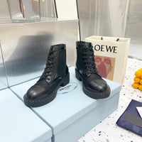 lace UP Ankle boots mesh+cow leather shoes women Wear resistance 2022NEW 35-42